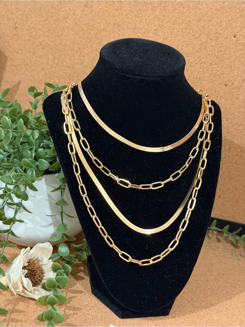 Ashley Cooper Layered Gold-Tone Multi-Chain Necklace